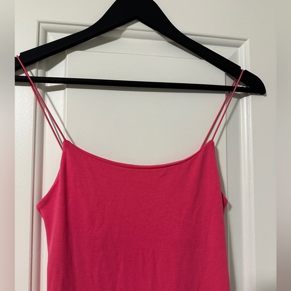 Zara Barbie Pink Spaghetti Strap Mini Dress Size Medium Women’s - Picture 3 of 8
